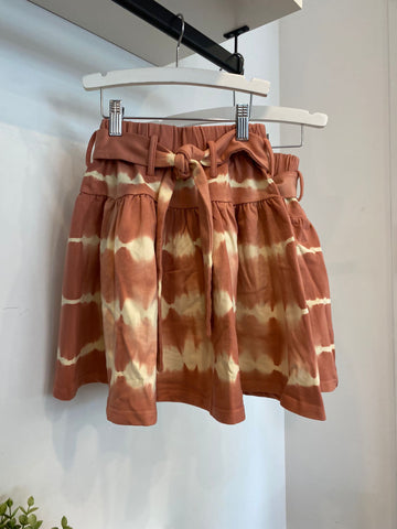 Steph The Label Burnt Rose Tie Dye Sweat Skirt