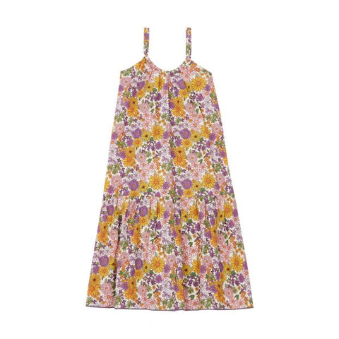 Hundred Pieces Floral Long Backless Dress