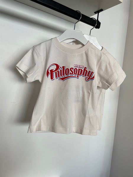 Philosophy White & Red Logo T-shirt