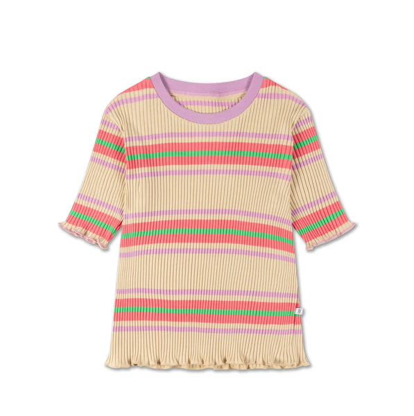 Repose Multi Nude Pink Stripe Slim T-shirt