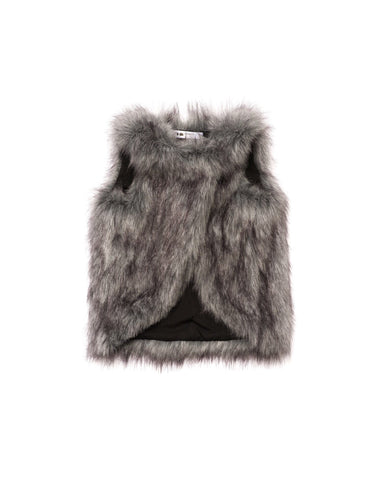 OMAMImini Husky Grey Faux Fur Vest