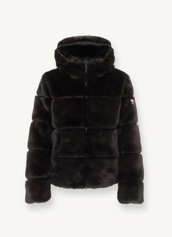 Colmar Black Faux Fur Coat