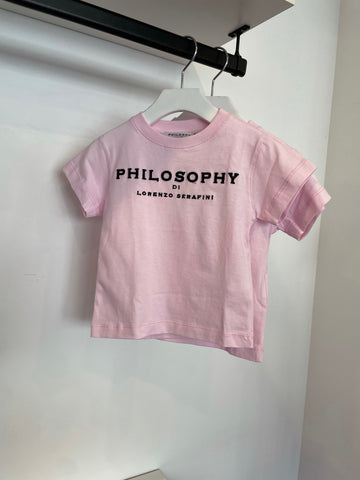 Philosophy Rosa Nero Logo Crew Tee