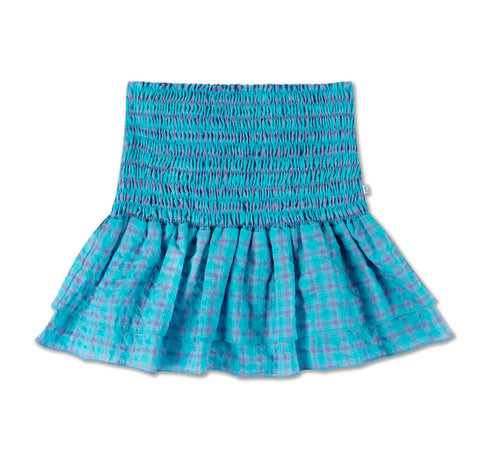 Repose Diva Blue Check Daisy Skirt