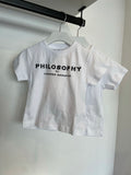 Philosophy Bianco Nero Logo Crew Tee