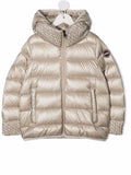 Colmar Champagne Coat with Crochet Braid Hood