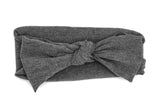 Arbii Floppy Bow Charcoal Greyscale
