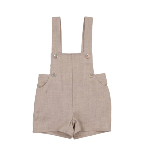 Coco Blanc Oatmeal Wool Overalls