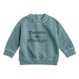 Tocoto Vintage Baby Green Logo Sweatshirt Set