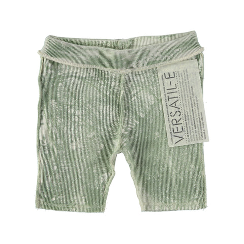Versatile Textura Green Ribbed Shorts