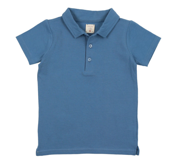 Lil Legs Blue Denim Cotton Polo