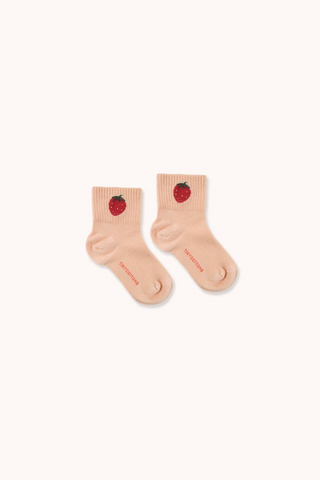 Tinycottons Burgundy Strawberry Quarter Socks
