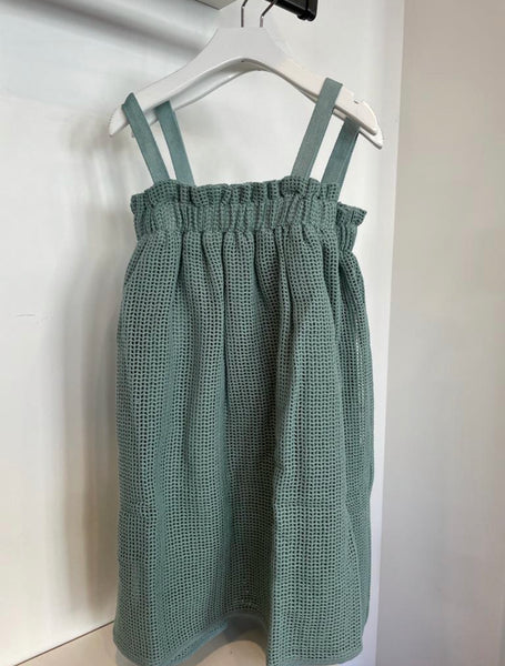 Belle Chiara Green Tea Mesh Lined Strap Dress