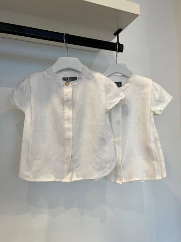 Belati White Pleat Detail Shirt