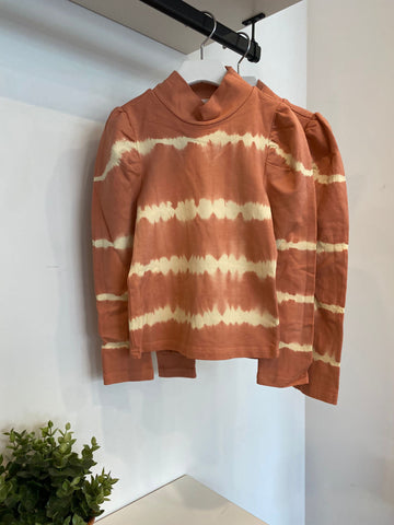 Steph The Label Burnt Rose Tie Dye Turtleneck Sweater