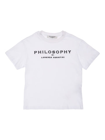 Philosophy Bianco Nero Logo Crew Tee