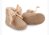 Donsje Amsterdam Truffle Nubuck + Cedar Cotton Pina Organza Lining Baby Shoes