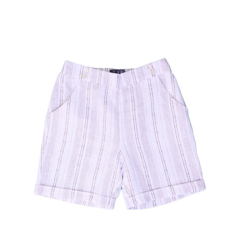 Belati White & Taupe Shorty Bermudas