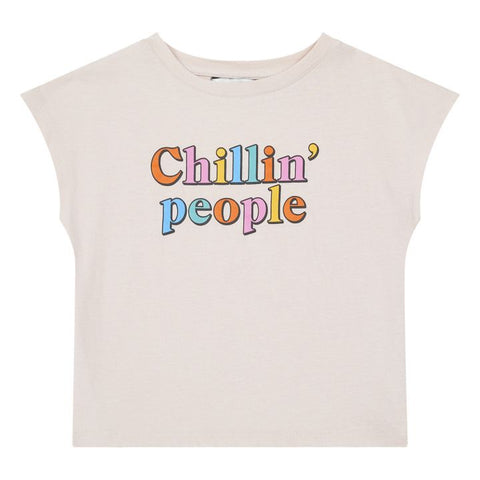 Hundred Pieces Pale Pink Chillin People Smile T-shirt