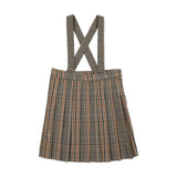 Lil Legs Navy / Ecru Plaid Pleated Skirt