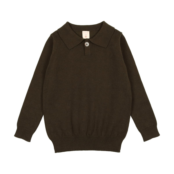 Lil Legs Dark Olive Boys Shabbos Polo