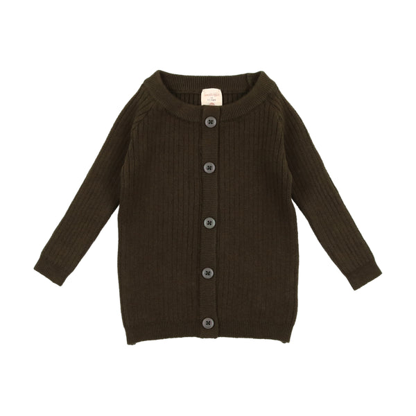 Lil Legs Dark Olive Knit Boys Sweater