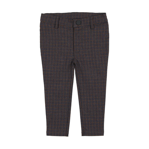 Lil Legs Blue Grey Houndstooth Printed Pants