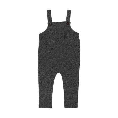 Lil Legs Black Tweed Overalls