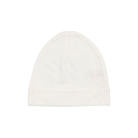 Lil Legs White Brushed Cotton Beanie
