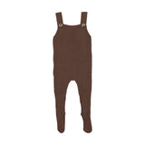 Lil Legs Brown Knit Boy Overalls