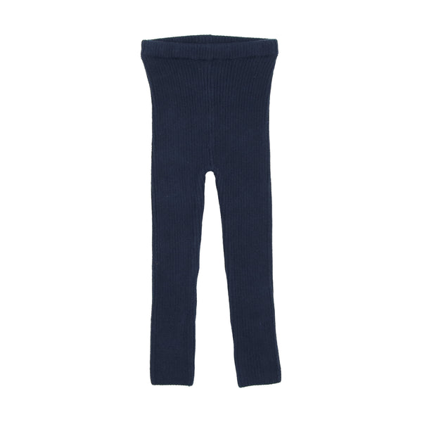 Lil Legs Navy Knit Leggings