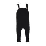 Lil Legs Black Knit Boy Overalls