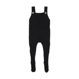 Lil Legs Black Knit Boy Overalls