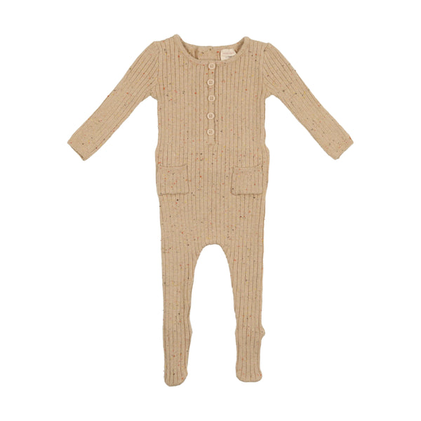 Lil Legs Toffee Speckle Knit Footie