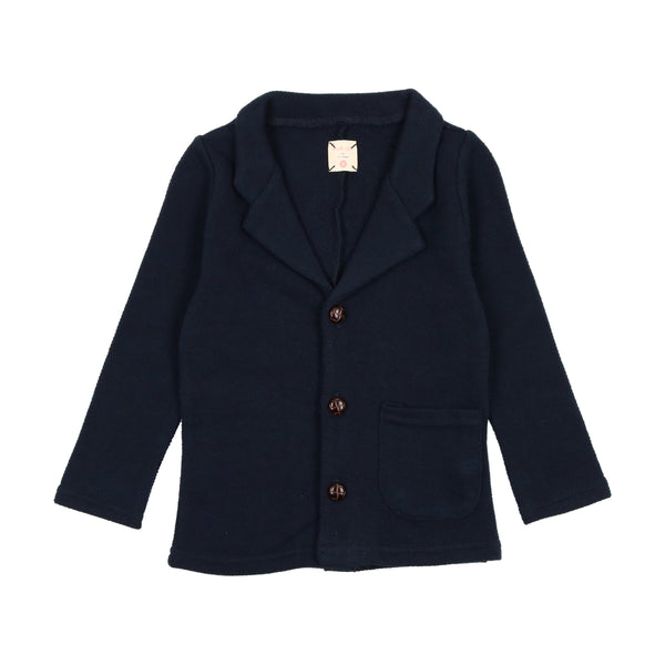 Lil Legs Navy Tweed Blazer