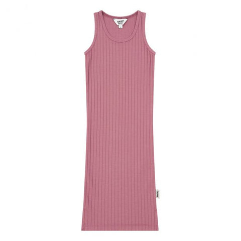 Hundred Pieces Dusty Pink Long Ribbed Dress