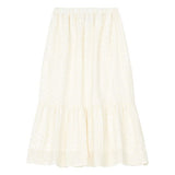 Hundred Pieces White Long Skirt