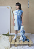 Loud Apparel Blue Two Tone People Dress