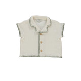 Bebe Organic Luka Needlepoint Shirt + Bloomer Set