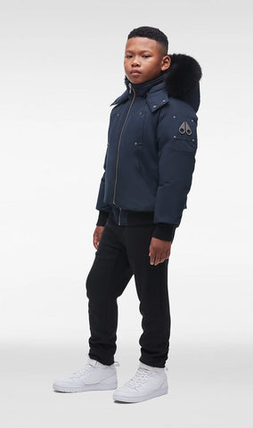 Moose Knuckles Navy With Black Unisex Bomber