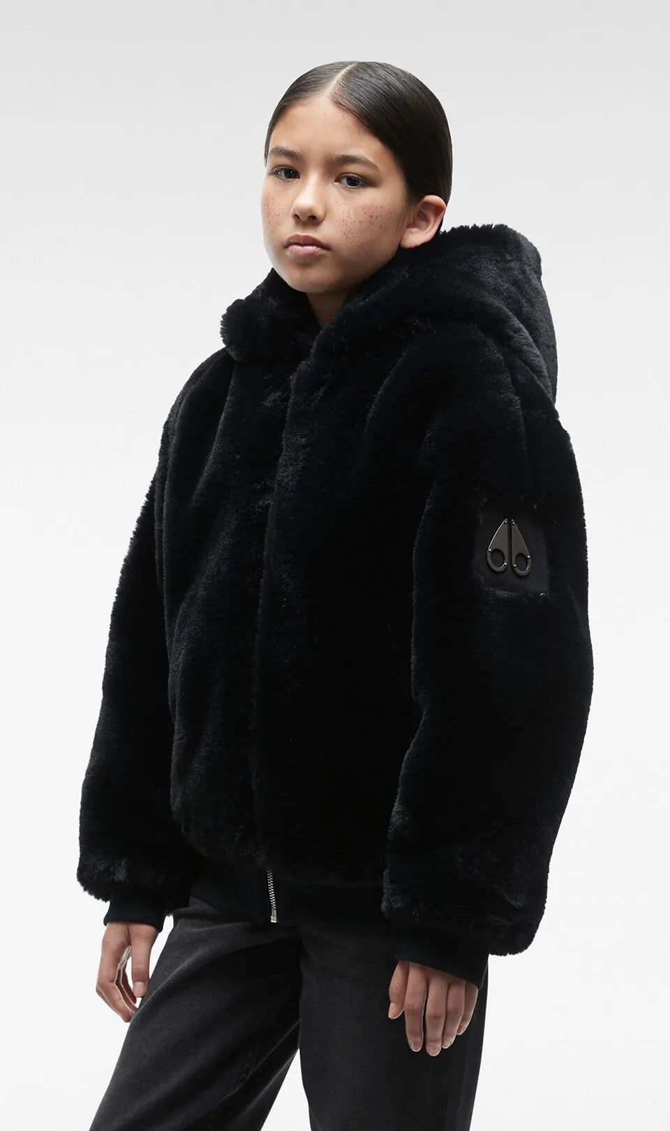 Moose knuckles black fur shop