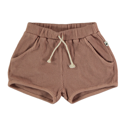 My Little Cozmo Terra Cota Waffle Kids Shorts