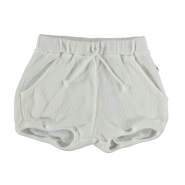 My Little Cozmo White Waffle Kids Shorts
