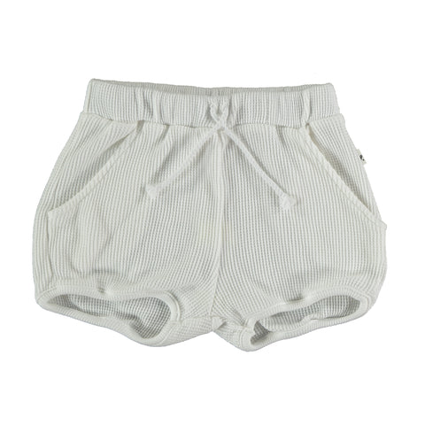 My Little Cozmo White Waffle Kids Shorts