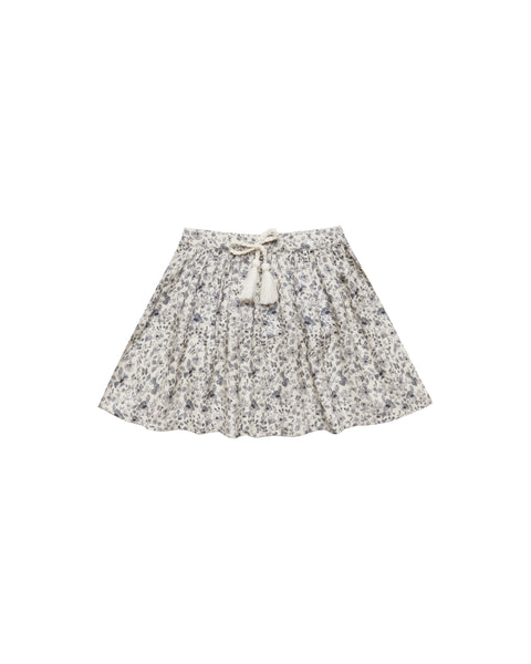 Rylee & Cru Ivory Blue Floral Mini Skirt