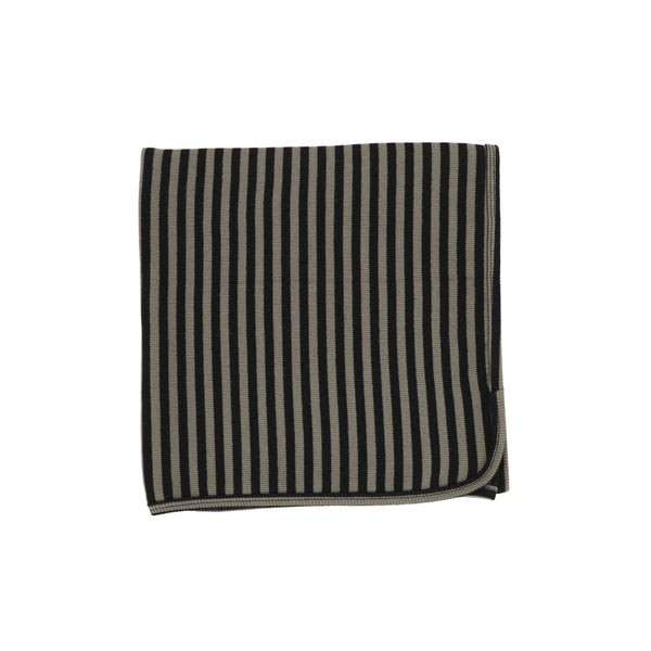 Lil Legs Olive/Black Stripe Classic Ribbed Blanket