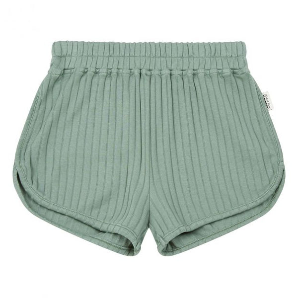 Hundred Pieces Sage Ribbed Shorts