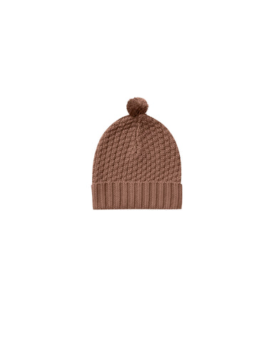 Quincy Mae Clay Knit Pom Pom Beanie