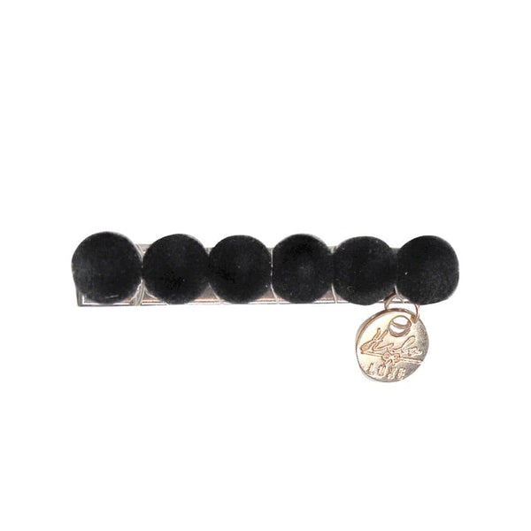 Halo Luxe Black Joy Velvet Beaded Two Pack Clip