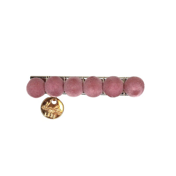 Halo Luxe Mauve Joy Velvet Beaded Two Pack Clip